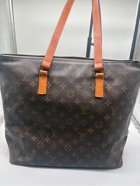 Louis Vuitton Cabas Mezzo Monogram Shoulder Tote Bag Authentic France with COA